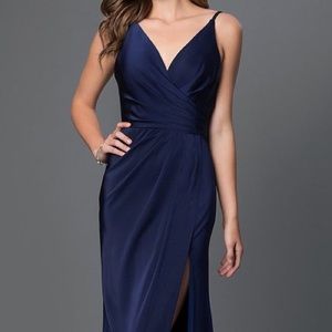 ☆ Faviana Navy Blue Dress